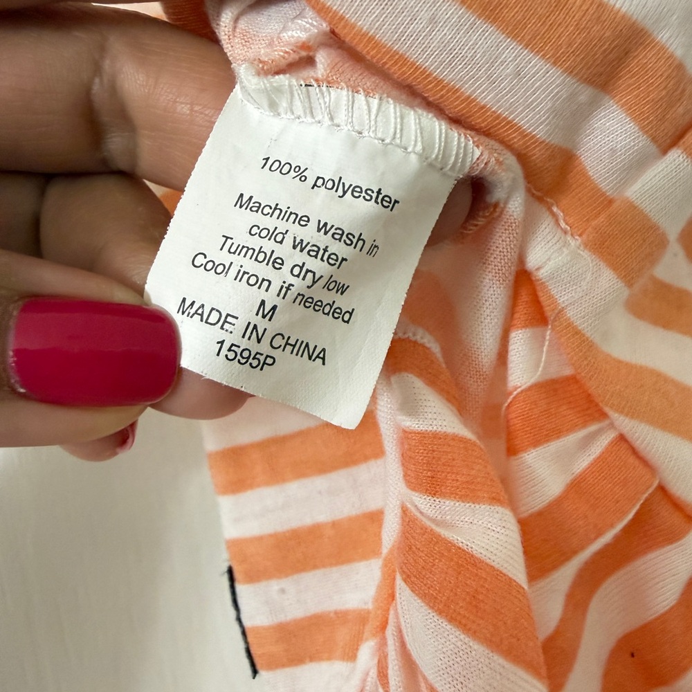 American Kennel Club white and orange sleeveless dog dress size M - Picture 5 of 6